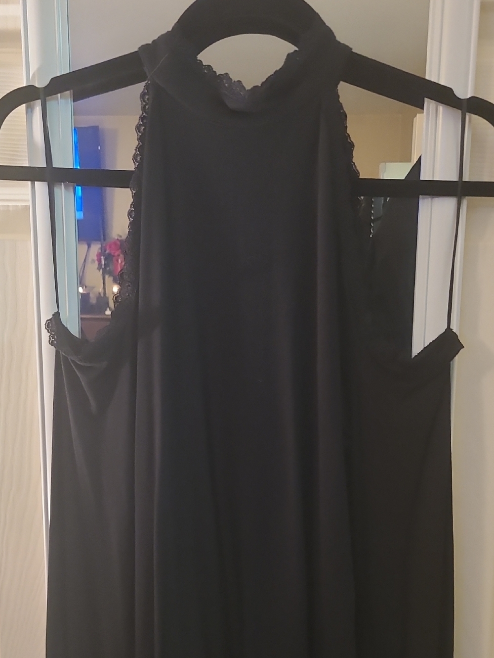 Killstar Black Lace-Trim Cold Shoulder Top